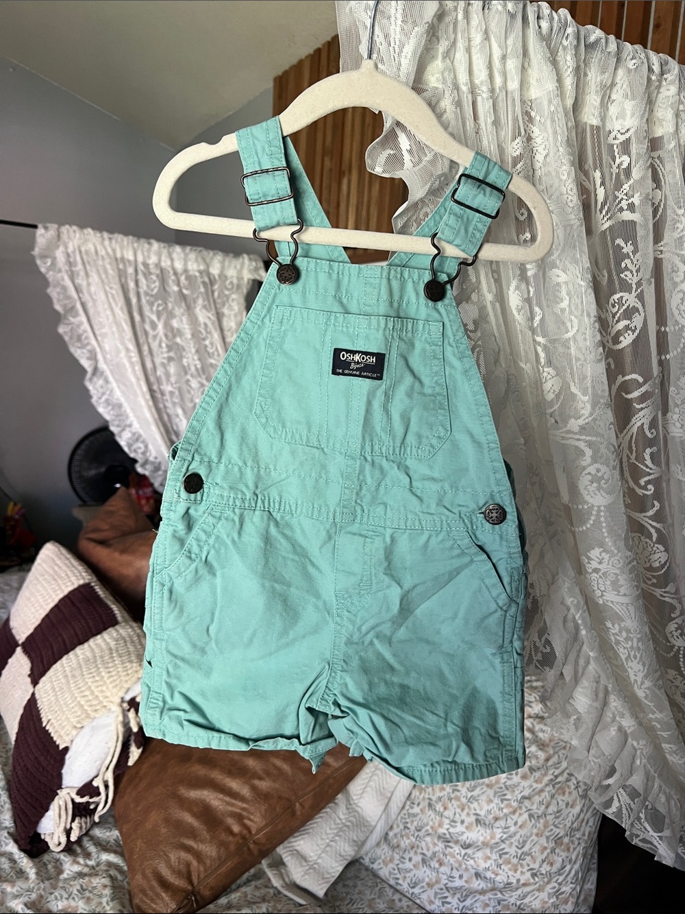 OshKosh B'gosh Mint Green Toddler Overalls